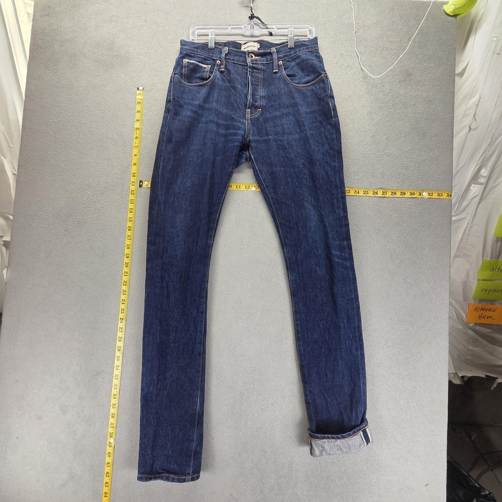 Taylor Stitch Jeans Mens 31x36 Blue Selvedge Slim White Oak Cone Button Fly‎